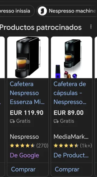 Cafetera Nespresso Negra