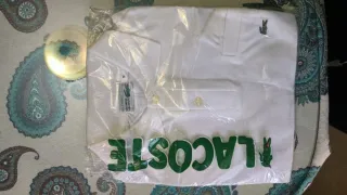 Polo Lacoste Talla M Blanco