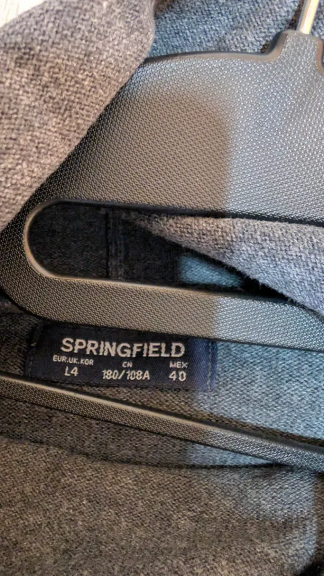 Jersey Springfield cuello alto gris hombre