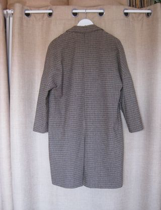 Abrigo de cuadros oversize talla M