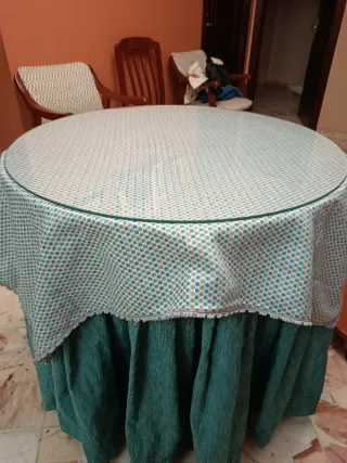 Mesa camilla con cristal