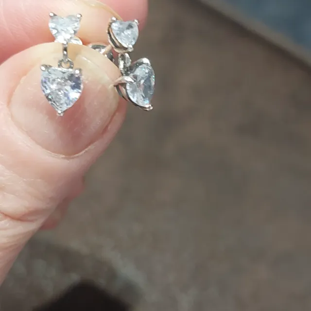 Pendientes Doble Corazón Plata