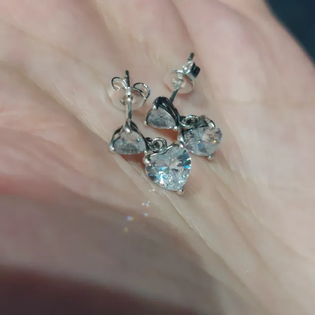 Pendientes Doble Corazón Plata