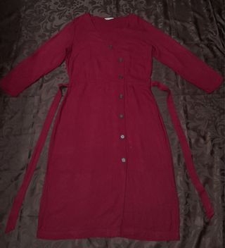 Vestido largo mujer rojo oscuro