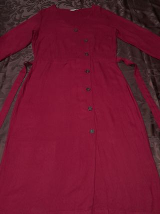 Vestido largo mujer rojo oscuro