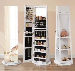 Espejo Joyero Blanco con LEDs