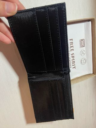 Cartera Free Spirit Cuero Natural Negra Naranja