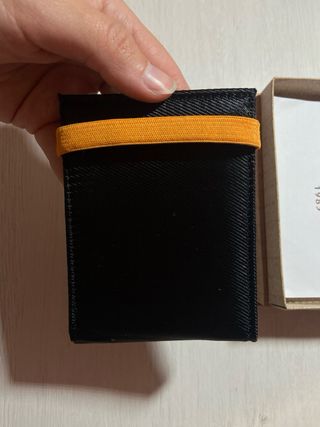 Cartera Free Spirit Cuero Natural Negra Naranja