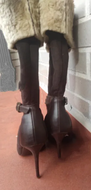 Botas Fluxà Piel Talla 37 Marrón