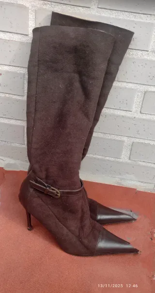 Botas Fluxà Piel Talla 37 Marrón