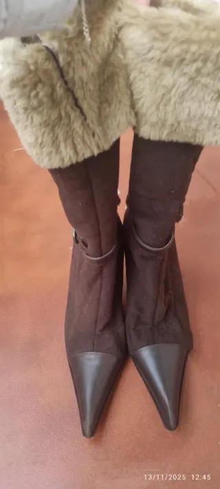 Botas Fluxà Piel Talla 37 Marrón