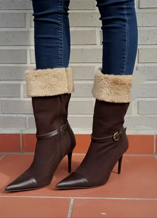 Botas Fluxà Piel Talla 37 Marrón