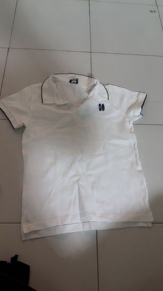 Maglia polo bambino bianca