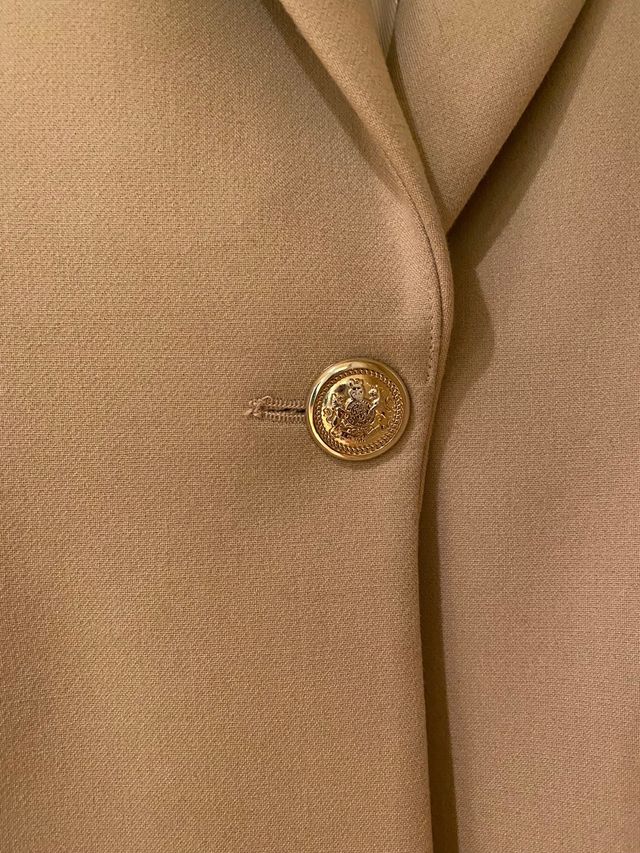 Blazer Abrigo Beige Talla XS Zara