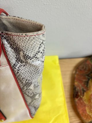 Borsa Trussardi Pelle Beige/Rosso