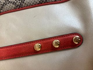 Borsa Trussardi Pelle Beige/Rosso