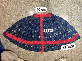 Falda Fallera Azul con Flores