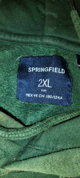 Sudadera Springfield Verde y Naranja Talla XXL