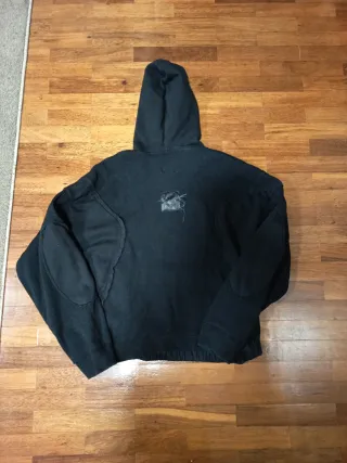 Sudadera Bershka Negra Pesada boxy fit