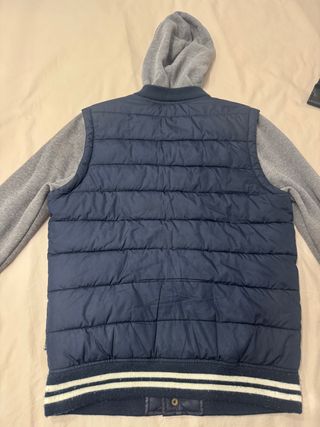 Chaqueta Hollister Talla M Azul y Gris