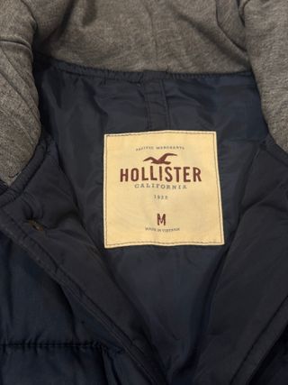 Chaqueta Hollister Talla M Azul y Gris