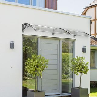 VOUNOT® Tettoie per porte e finestre, grigio