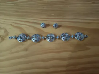 Conjunto Pendientes y Pulsera Plata