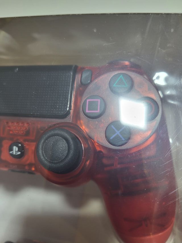 Mando PS4 Dualshock 4 Rojo Transparente