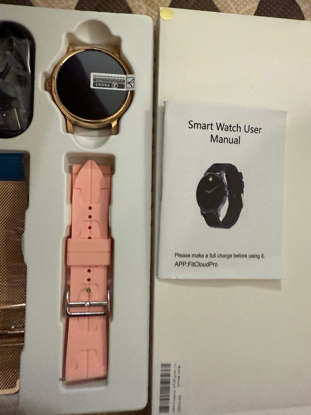 Smartwatch Oro y Rosa con Correas