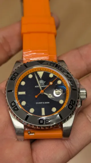 Reloj Addiesdive GMT H3 Correa Silicona Naranja
