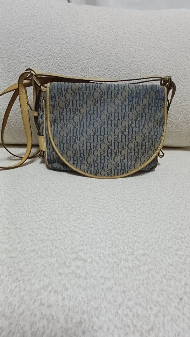Bolso Carolina Herrera Monogram Azul Beige