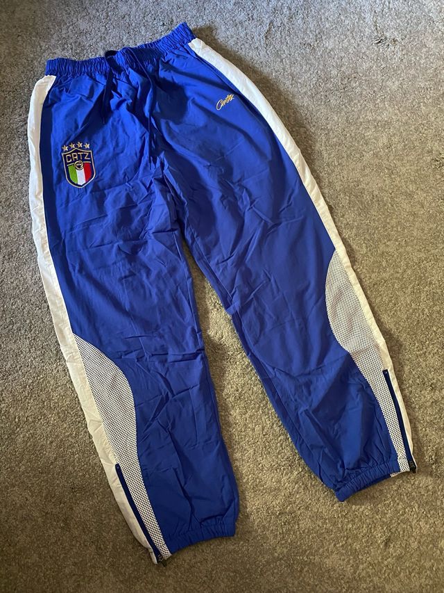 Corteiz x Italia Pantalones Chándal Azules