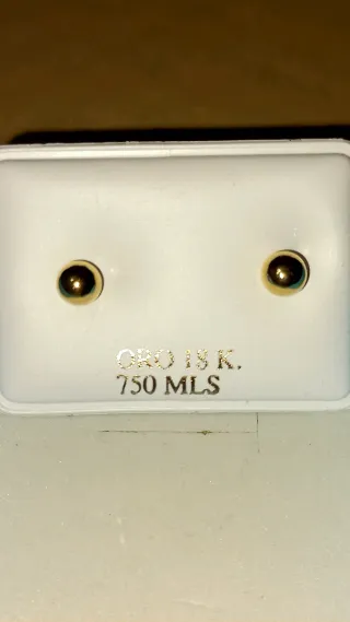 Pendientes Oro 18k Bola Grande