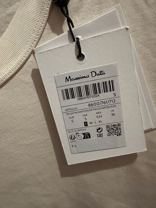 T-shirt Massimo Dutti bianca taglia S