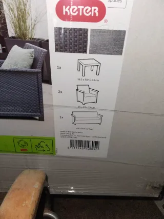 Set de jardín Keter Elodie 3 plazas