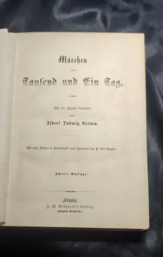 Libro Antiguo Albert Ludwig Grimm. 1830 1001 TAG.