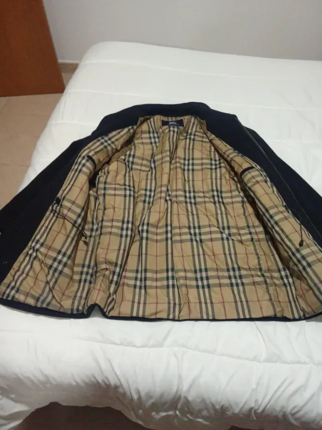 Chaquetón Burberry Hombre Negro Beige