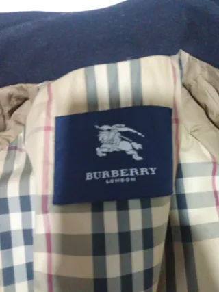 Chaquetón Burberry Hombre Negro Beige