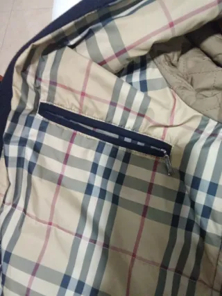 Chaquetón Burberry Hombre Negro Beige