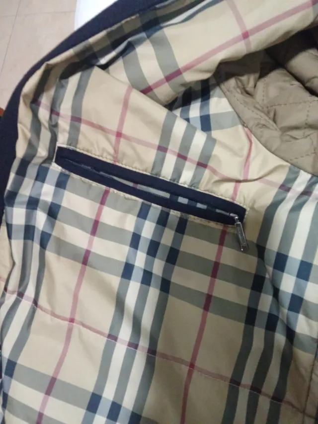 Chaquetón Burberry Hombre Negro Beige