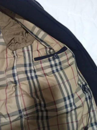 Chaquetón Burberry Hombre Negro Beige