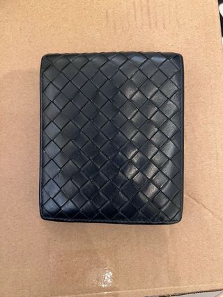 Cartera Bottega Veneta tejida negra