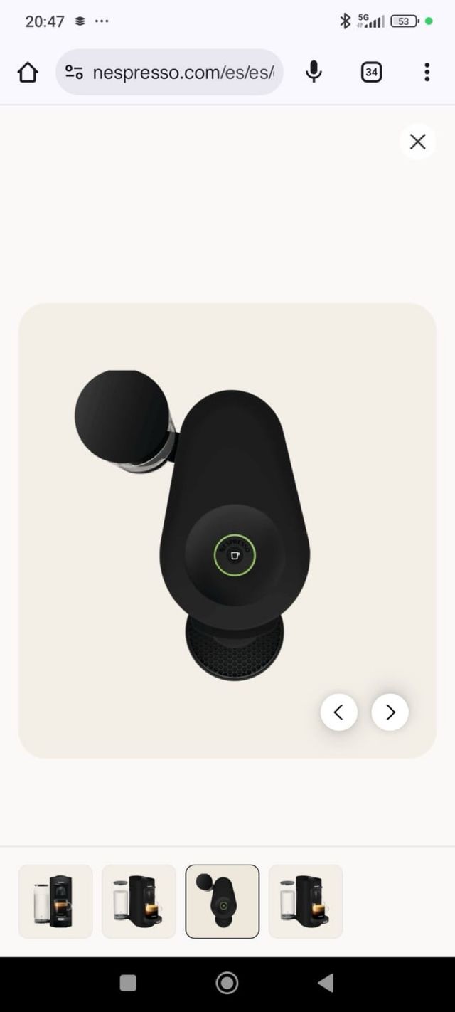 Cafetera Nespresso Vertuo Plus Negra