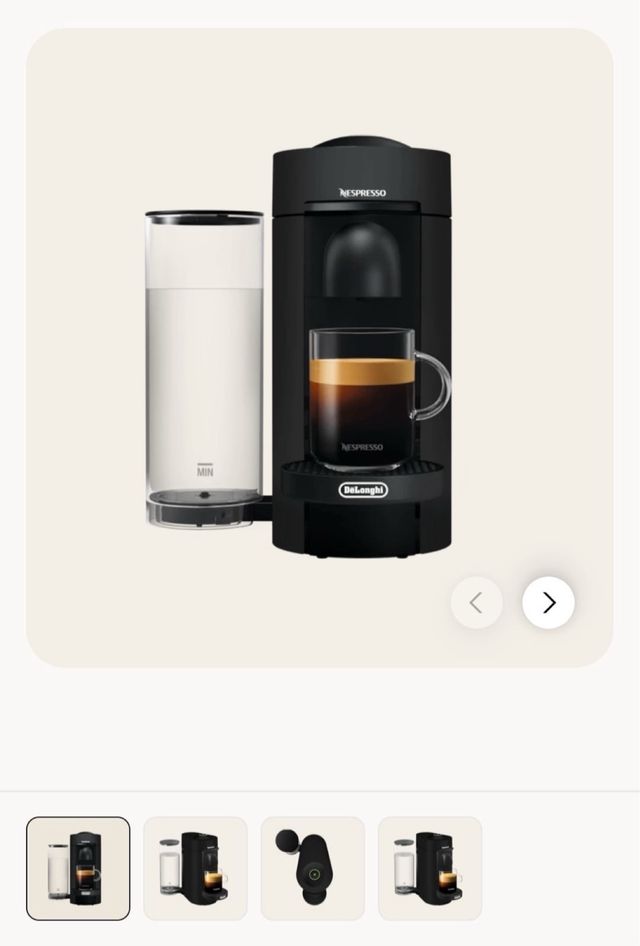 Cafetera Nespresso Vertuo Plus Negra