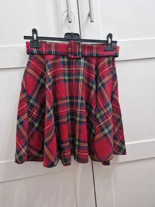 Gonna a quadri XS con cintura