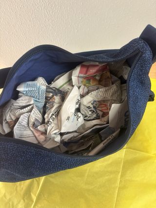 Borsa Hobo Borbonese Blu