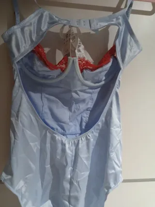 Body lencería azul y rojo sin estrenar