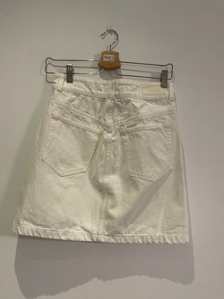 Falda vaquera blanca Mango