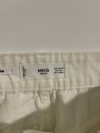 Falda vaquera blanca Mango