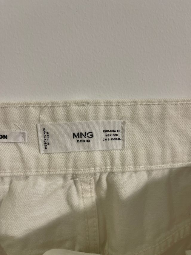 Falda vaquera blanca Mango